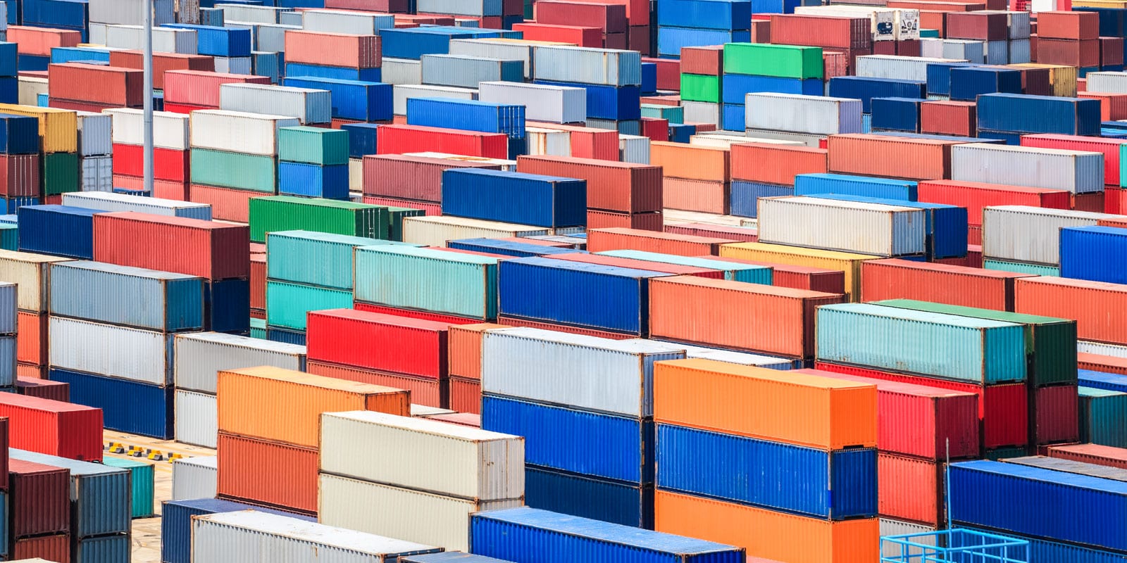 stacks of shipping containers